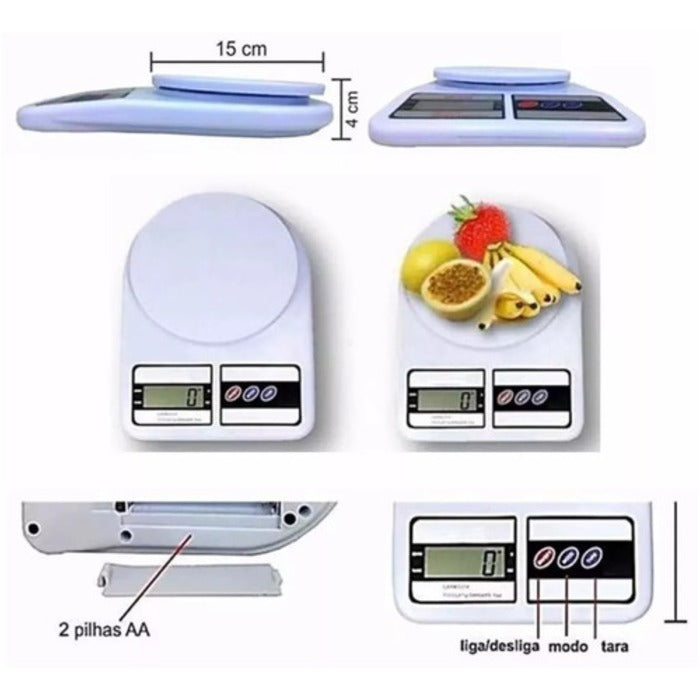 Balança Digital De Cozinha Até 10 Kg