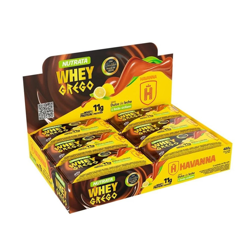 Whey Grego Bar Original Caixa com 12 Unidades (480g)