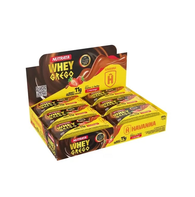 Whey Grego Bar Original Caixa com 12 Unidades (480g)