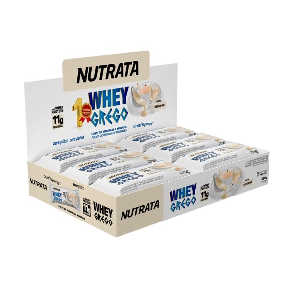 Whey Grego Bar Original Caixa com 12 Unidades (480g)