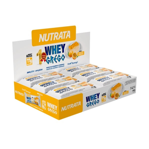 Whey Grego Bar Original Caixa com 12 Unidades (480g)